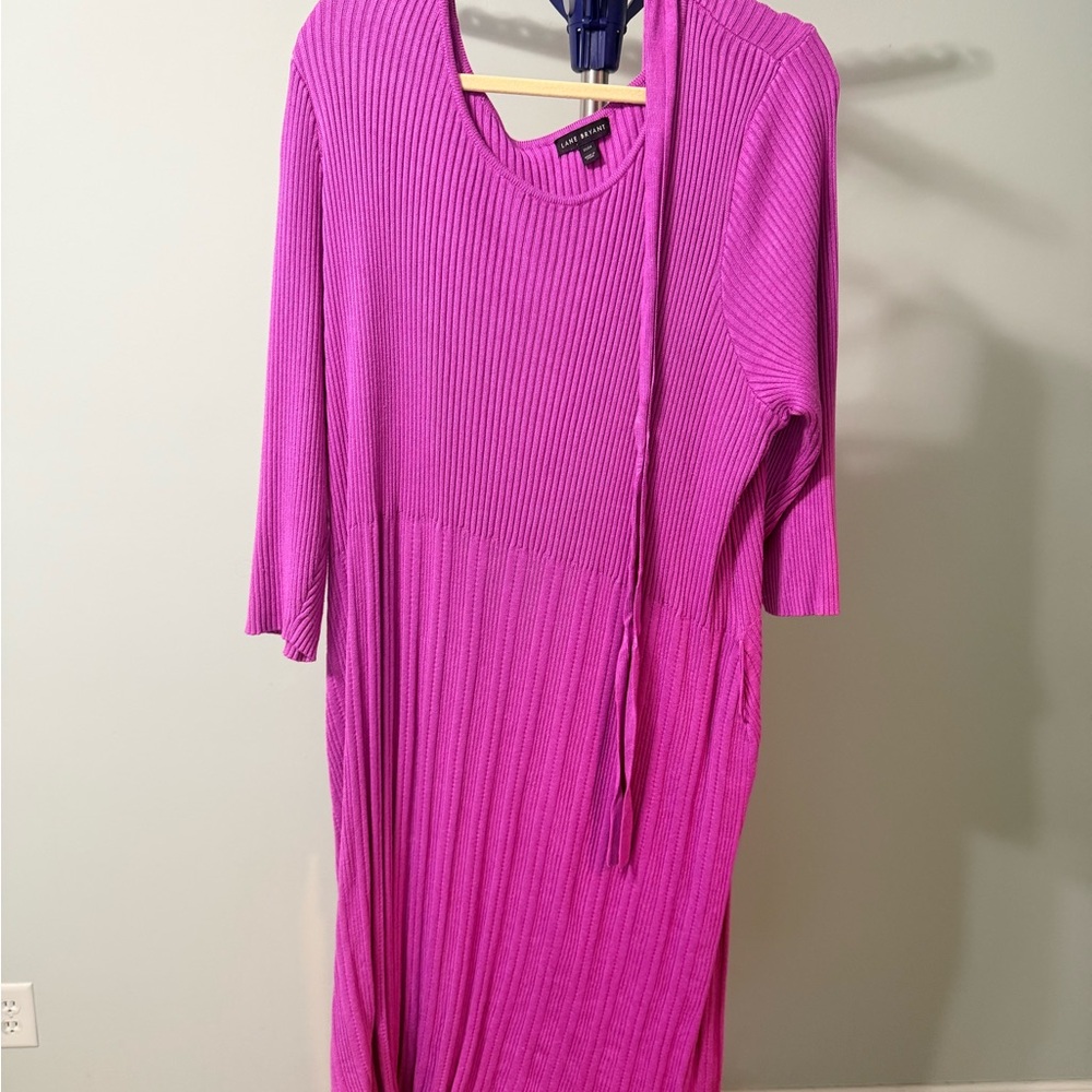 Pink Ribbed Dress